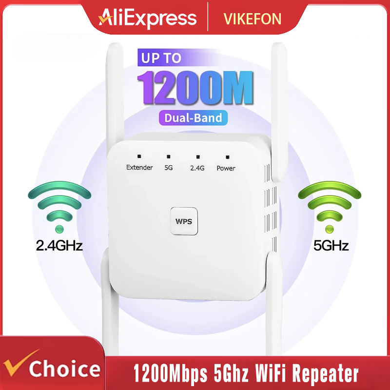 Smart Home Network - 1200Mbps 5Ghz Wireless WiFi Repeater Booster