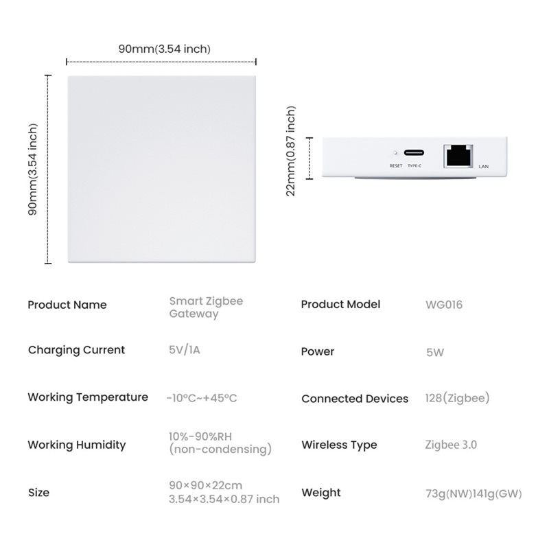 Delicate texture-Tuya Zigbee S - Smart Home Hub Device recension och pris