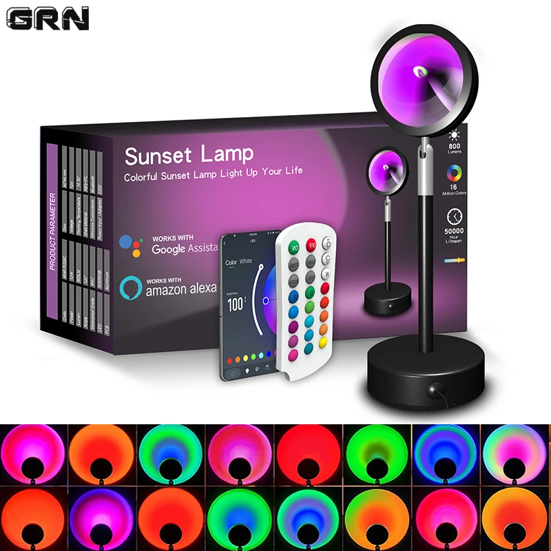 Smart LED Sunset Lamp Colorful - Smart Home Network recension och pris