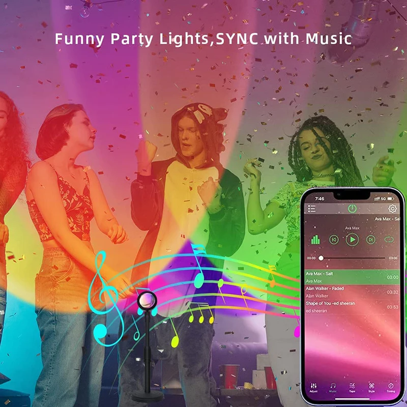 Smart LED Sunset Lamp Colorful - Smart Home Network recension och pris