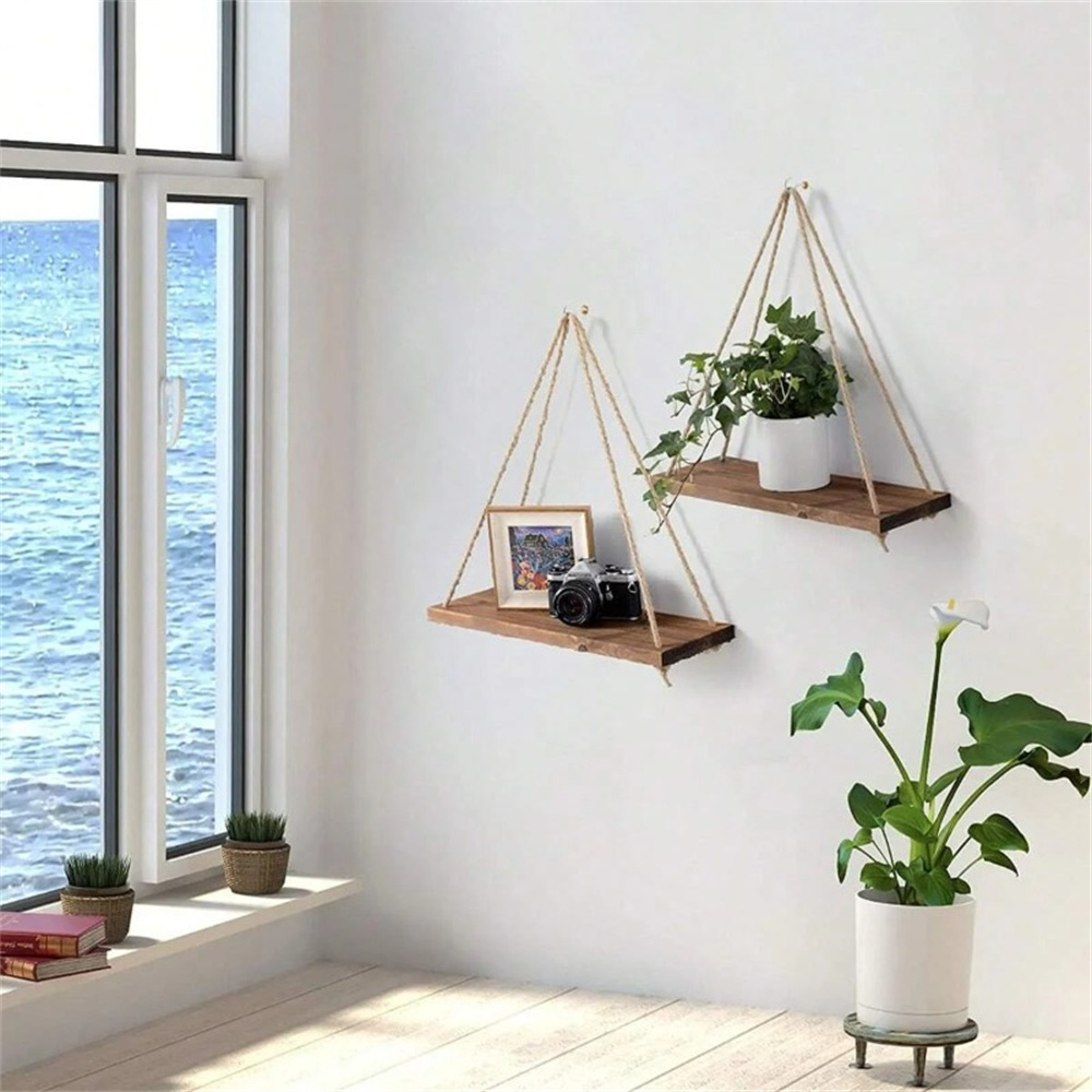1Set Wood Hanging Shelves Swin - Smart Home Decor recension och pris