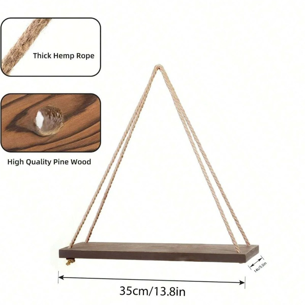1Set Wood Hanging Shelves Swin - Smart Home Decor recension och pris