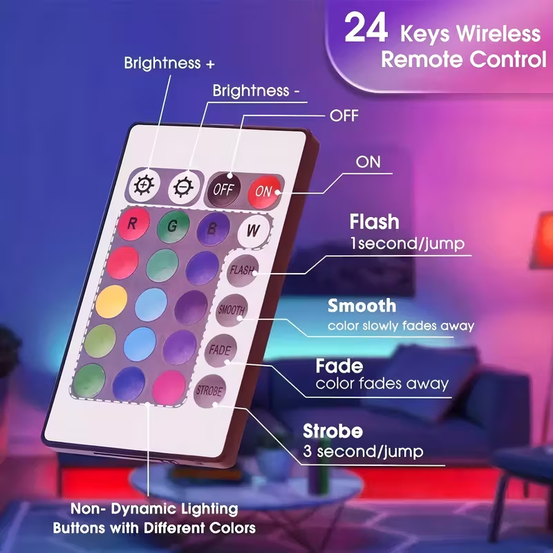 Smart LED Strip Lights with 24 - Smart Home Llm recension och pris