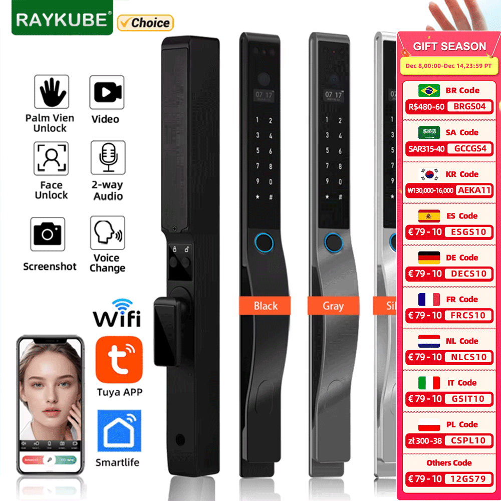 RAYKUBE DQ10 Tuya WiFi Palm Ve - Smart Home Ezviz recension och pris