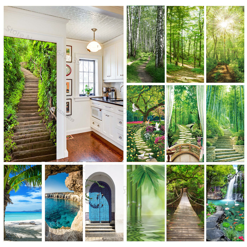 Steps Forest 3D Door Stickers  - Smart Home Decor recension och pris