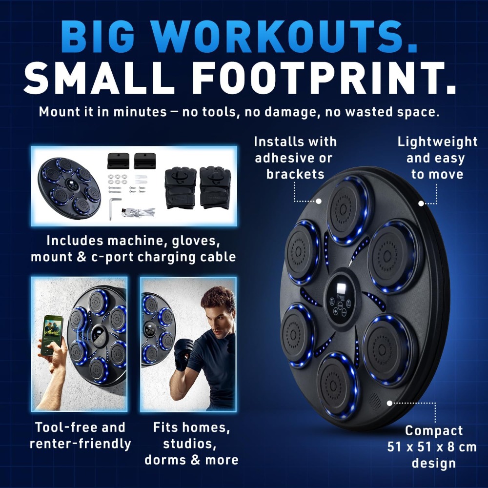 Smart Music Boxing Machine wit - Smart Home Gym recension och pris