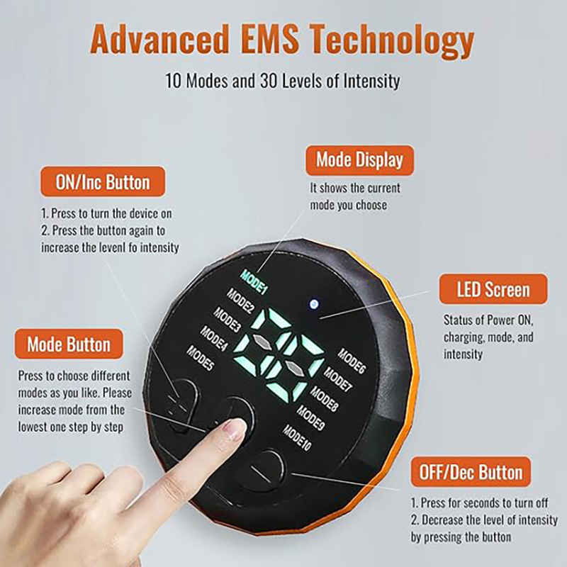 USB Recharge EMS Muscle Toner  - Smart Home Gym recension och pris